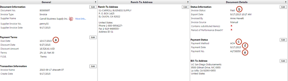 invoice status